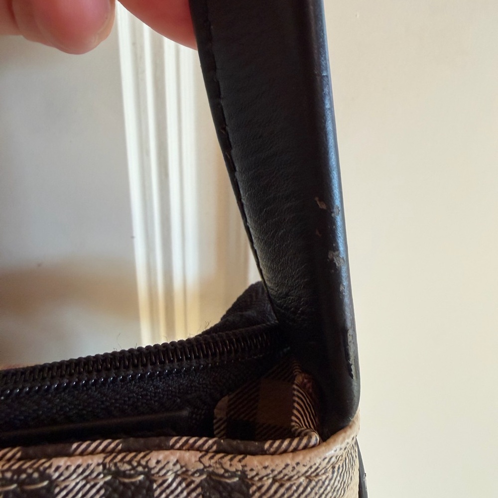 Burberry Plaid Shoulder Bag - Black and Cream - Picture 6 of 9